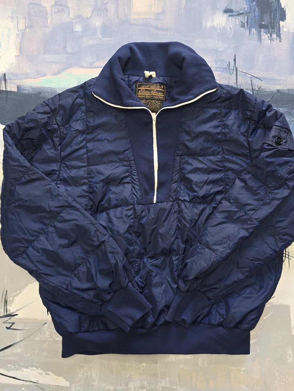 VTG 70s/80s ~ Eddie Bauer ~ Goose Down ~ Half Zip Puffer Jacket ~ USA L ~ RARE
